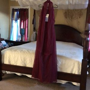 Burgundy red gown